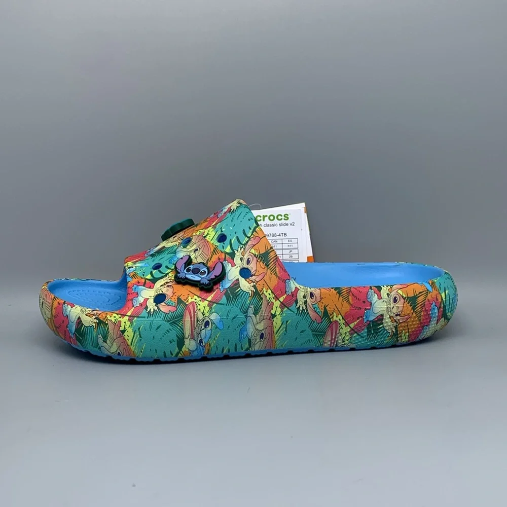 Crocs Classic Disney Stitch Slide V2 Sandals‎ Men's Sz 11 NWT